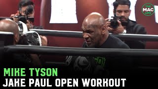 Mike Tyson shows off speed cardio at Jake Paul open workout [upl. by Burkhart]