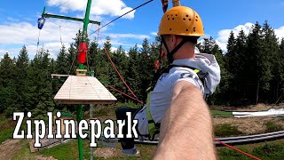 Unterwegs im Ziplinepark  ZAB  ZipLine Adventure Bocksberg  ErlebnisBocksBerg  Harz [upl. by Lipman]