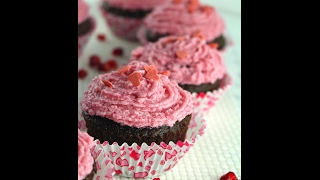 Chocolate Pomegranate Cupcakes [upl. by Raknahs]