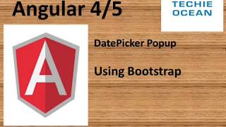 ANGULAR Datepicker using Bootstrap [upl. by Harvie]