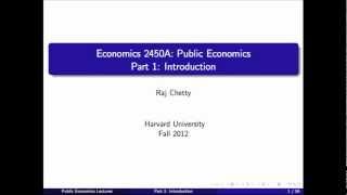 Topic 1 Introduction  Economics 2450A Public Economics [upl. by Ystap]