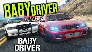 Baby Driver Chase Challenge  GTA V Online [upl. by Anaerda376]