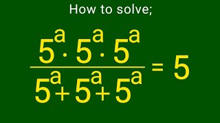 Nice Olympiad Exponential Equation find a [upl. by Sharlene]