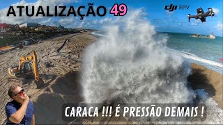 Atualização 49  Engorda da Praia de Ponta Negra  EXATO MOMENTO QUANDO COMEÇA A JORRAR A AREIA [upl. by Arlie882]