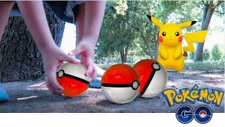 POKEMON GO IN REAL LIFE HOW TO CATCH PIKACHU IN POKEMON GO [upl. by Lorrimor]