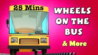 Wheels on the Bus Go Round And Round  3D Animation Cartoon Rhymes Songs For Children  KidsOne [upl. by Sanjay343]