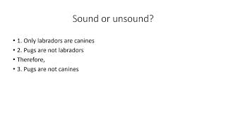 Sound and unsound arguments [upl. by Yvette649]