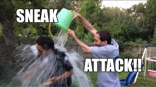 NINJA TWINS do the ALS ICE Bucket Challenge Fail style [upl. by Angeli45]