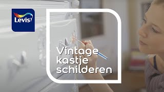 Vintage kastje herschilderen met Levis Meubels [upl. by Mongeau582]