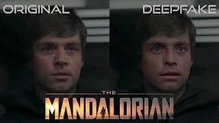 DEEPFAKE THE MANDALORIAN LUKE SKYWALKER IMPROVED ANIMATION AND DEEPFAKE [upl. by Glasgo]