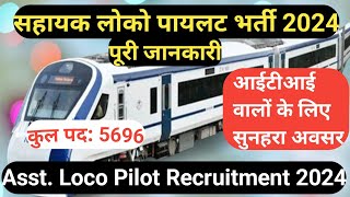 Asst Loco Pilot Recruitment 2024 l ALP Recruitment 2024 [upl. by Allina]