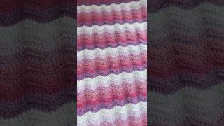 Double crochet ripple stitch baby blanket crochet crochetblanket handcrafted yarn [upl. by Riva]