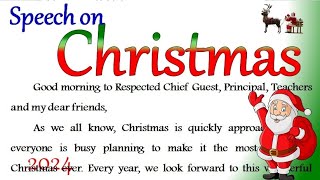 Christmas speech in English 2024 speech on Christmas in English About Christmas message in English [upl. by Yasui]