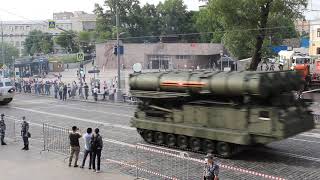 Modern Russian military vehicles on the move for Vday Parade rehearsal [upl. by Nyrual]