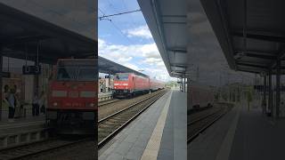 Einfahrt 146 mit Dostos in Schwerin Hbf [upl. by Nelleyram710]