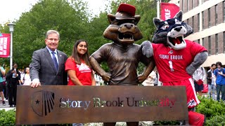 Stony Brook University Wolfie Statue Unveiling [upl. by Ahsenre]