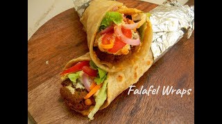 Falafel Wrap  Falafel Hummus Wrap  Lebanese Falafel Wrap  How to make Falafel easy recipe [upl. by Sinylg]