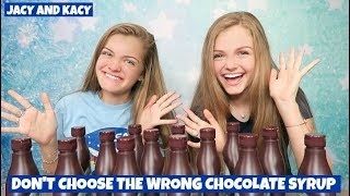 Dont Choose the Wrong Chocolate Syrup Slime Challenge  Jacy and Kacy [upl. by Syman]