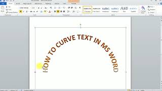 How to Write Curve Text in MS Word [upl. by Nannah179]