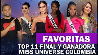 TOP FINAL DE FAVORITAS MISS UNIVERSE COLOMBIA 2023 [upl. by Gorden]