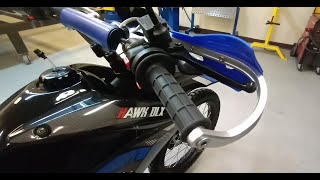 Dual sport motorcycle  dirt bike  hand guard  brush guard installation  Hawk 250 [upl. by Bakki766]