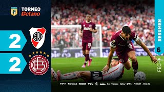 RIVER 2  2 LANÚS  Resumen del partido  TorneoBetano 2024 [upl. by Oaks]