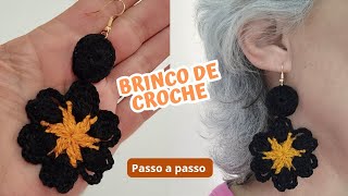 BRINCO de CROCHÊ crochepassoapasso crochetjewelry [upl. by Slorac]