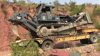 How to unload dozer without ramp [upl. by Arinayed460]