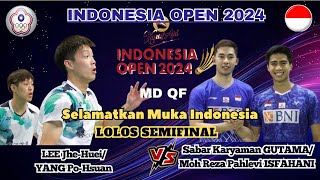 GUTAMAISFAHANI INA LEE JheHueiYANG PoHsuan TPE  QF Indonesia Open 2024 [upl. by Darum]