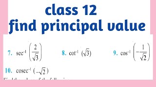 principal value of trigonometric functions class 12 [upl. by Brennen506]