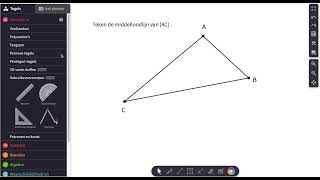 De middelloodlijn van een driehoek tekenen [upl. by Rue291]