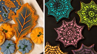 1 Hour Halloween and Fall Cookie Decorating 🎃🍂 [upl. by Atteynot]