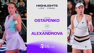 Jelena Ostapenko vs Ekaterina Alexandrova  2024 Linz Final  WTA Match Highlights [upl. by Udella232]