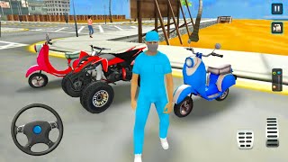 Quad Bike and Scooter Simulator 12  Car Driving and Escape Gameplay [upl. by Steffane913]