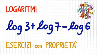 LOGARITMI 5  ESERCIZI CON PROPRIETA  LE26 [upl. by Aileen357]