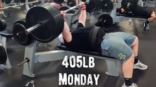 I Bench 405lb A Powerlifters Journey Week 8 [upl. by Lehcem]