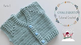 Bonito Chaleco para Bebe Cuello V Crochet Ganchillo Tutorial paso a paso Sin costuras 😁 Parte 1 [upl. by Thurmond381]