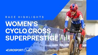 Women’s Superprestige Middelkerke  Cyclocross Race Highlights  Eurosport Cycling [upl. by Hulburt]