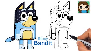 How to Draw Bandit Heeler  Bluey [upl. by Eddana842]