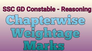 SSC GD Constable Reasoning Weightage Marks ExplanationRamyas Smart Learning [upl. by Ardnikat]