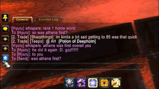 athene first ever lvl 85 WITH PROOF world of warcraft cataclysm [upl. by Ced]