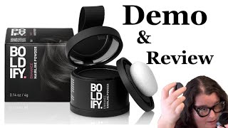 Boldify Hairline Powder demo and review Women’s hair thinning [upl. by Aylat]