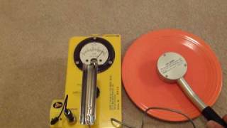 Geiger Counter Measuring Vintage Radioactive Red Fiestaware Dinner Plate [upl. by Dilly]