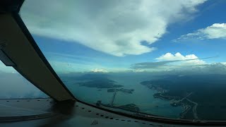 Time lapse approach and landing into Hong Kong VHHH  Boeing 767300 [upl. by Dardani45]