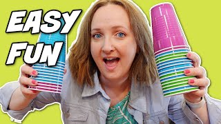 10 EASY INDOOR Games With CUPS  GAMES For ALL AGES [upl. by Catha]