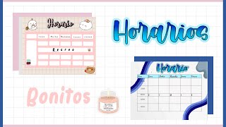 Horarios bonitos digitales en Word  Ardillas decoradoras [upl. by Lalise]