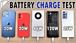 iPhone 12 Pro Max vs iPhone 12 vs Mate 40 Pro vs Mi 10 Ultra vs Note 20 Ultra Charging Speed Test [upl. by Atteloc]