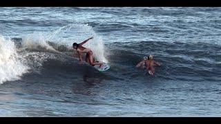 Super Girl Pros amp Some Guys Surfing Jacksonville Beach Pier Florida 110724 [upl. by Pansir]