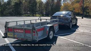 Towing With Your Tesla Model Y Heres What To Expect [upl. by Lynnet]