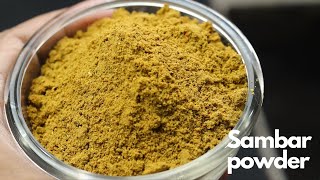 sambar powder recipe  homemade sambar masala podi recipe [upl. by Anitneuq]